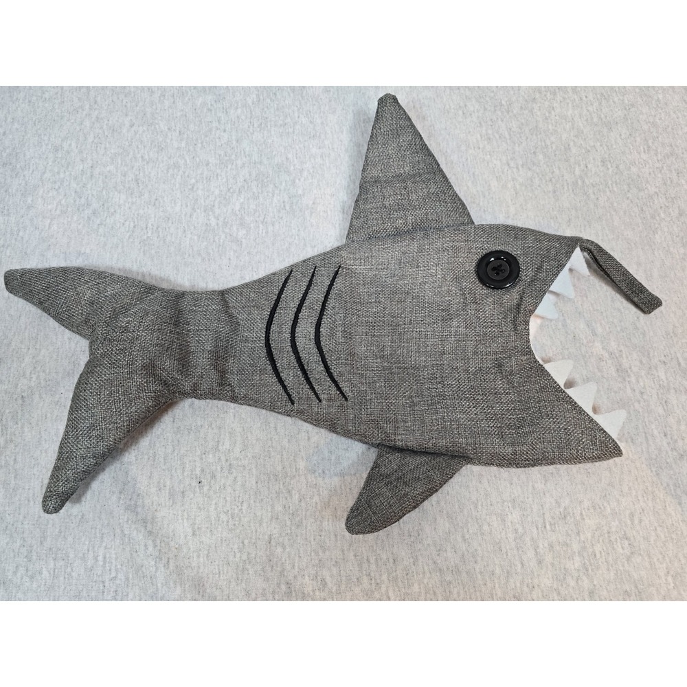 Holiday Time‎ Gray Shark Christmas Stocking w/ Teeth Use Any Time Of Year